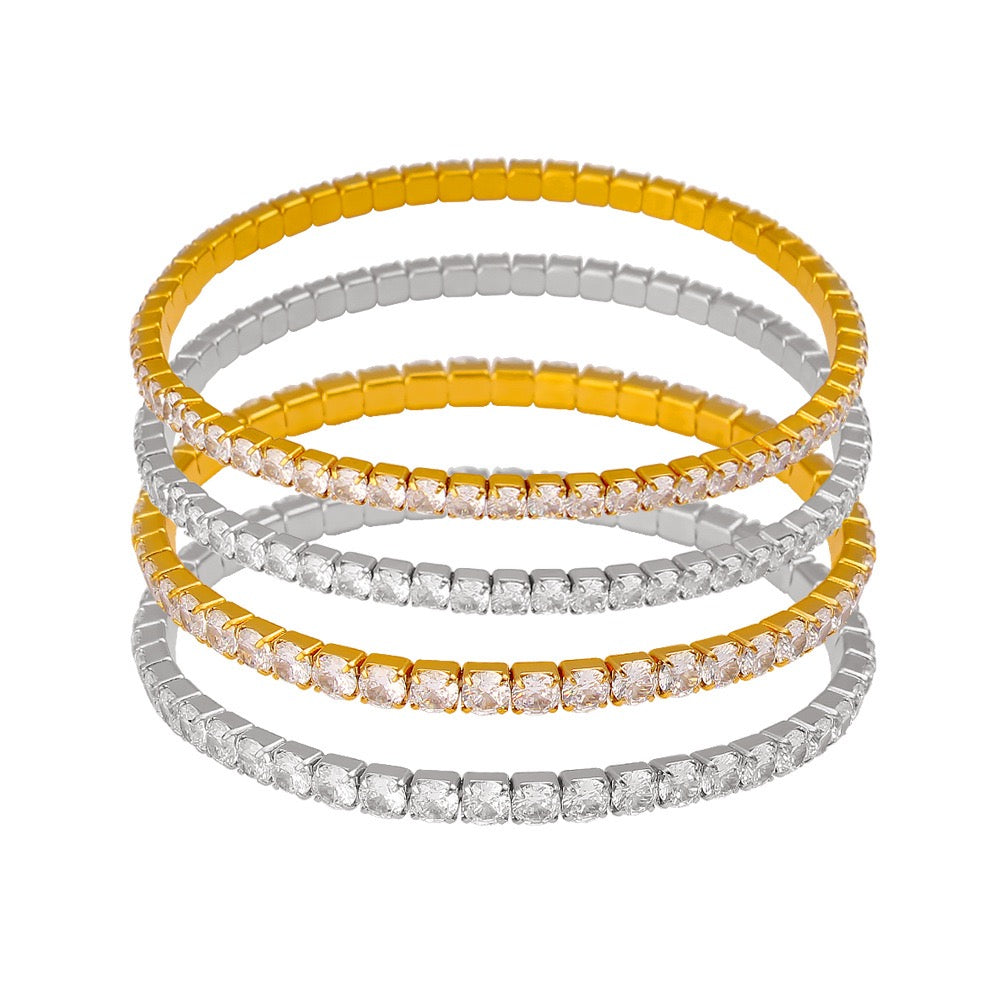 Tennis rock bracelets
