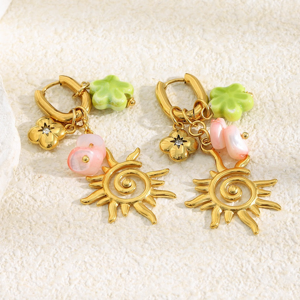 Spring sun earrings