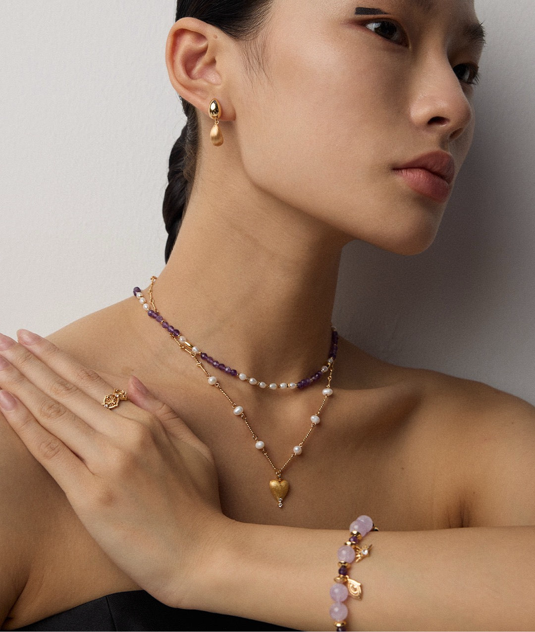 Golden heart necklace