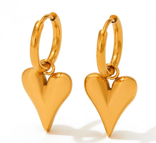 Vasper Heart hoop earrings