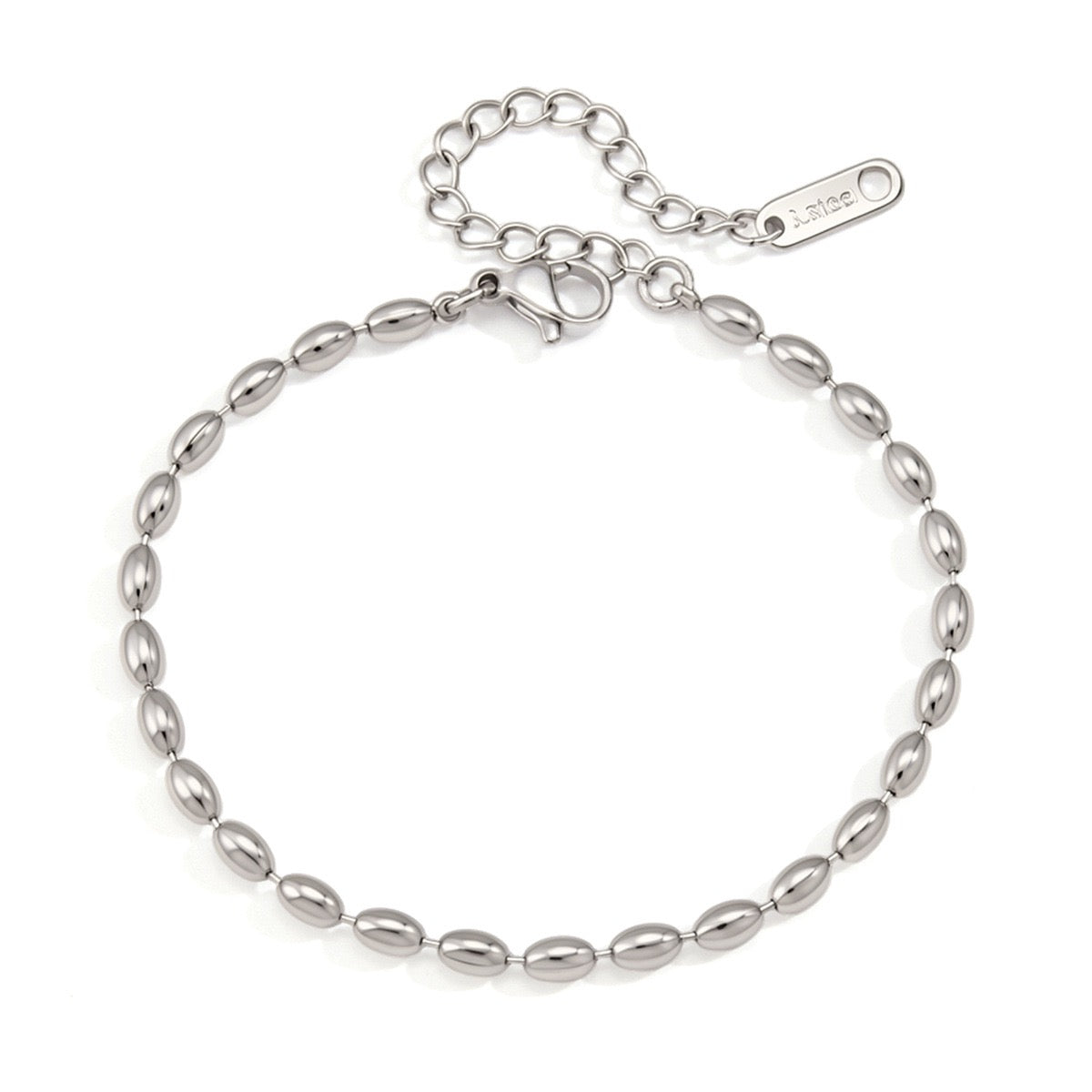 Silver round chains bracelet