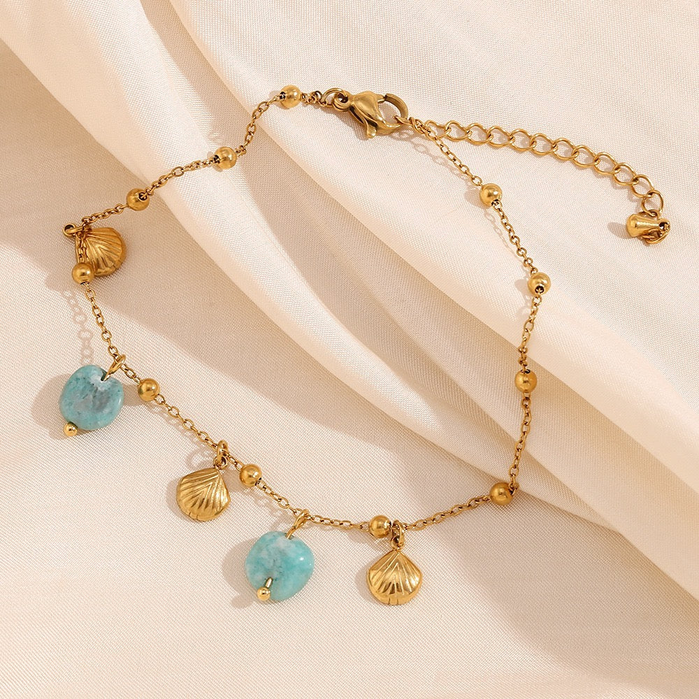 Pink charm ocean earrings