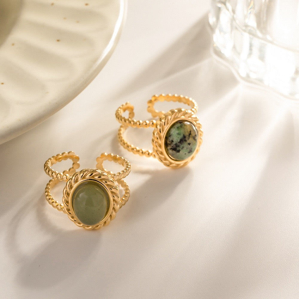Green gems rings