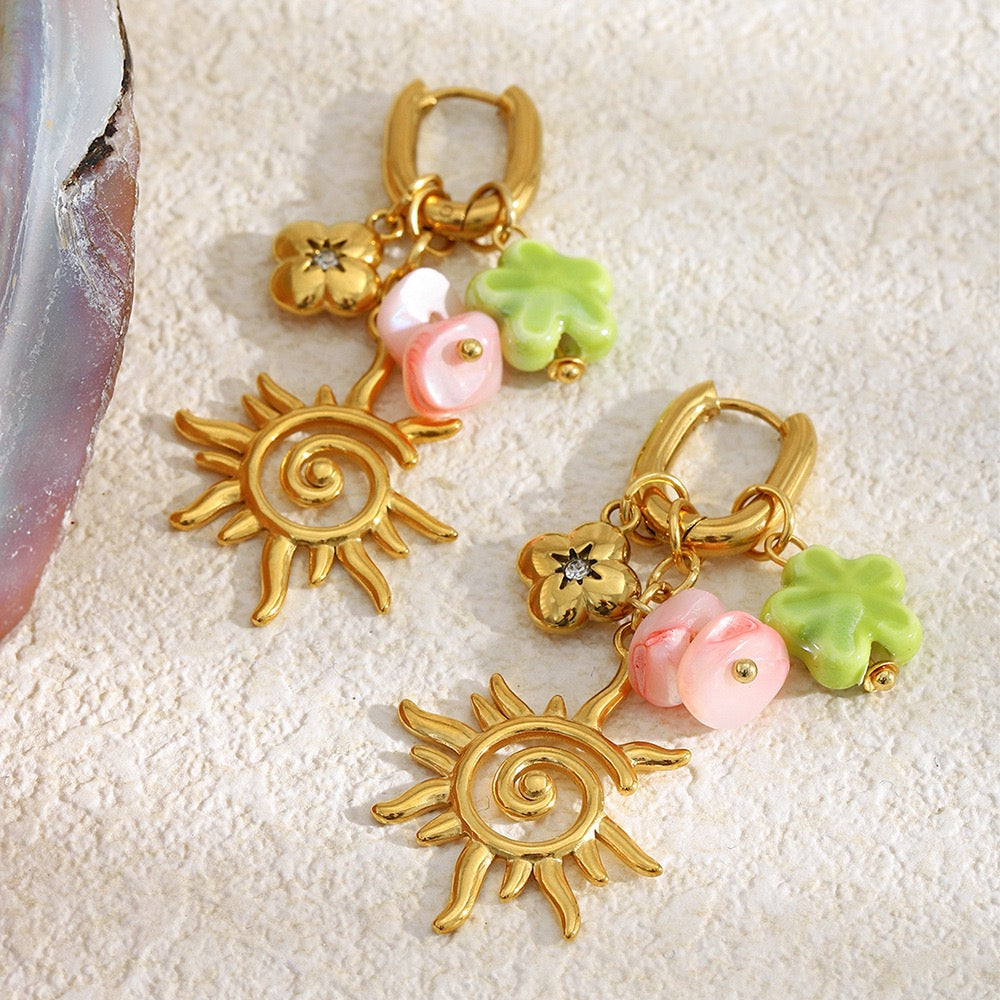 Spring sun earrings