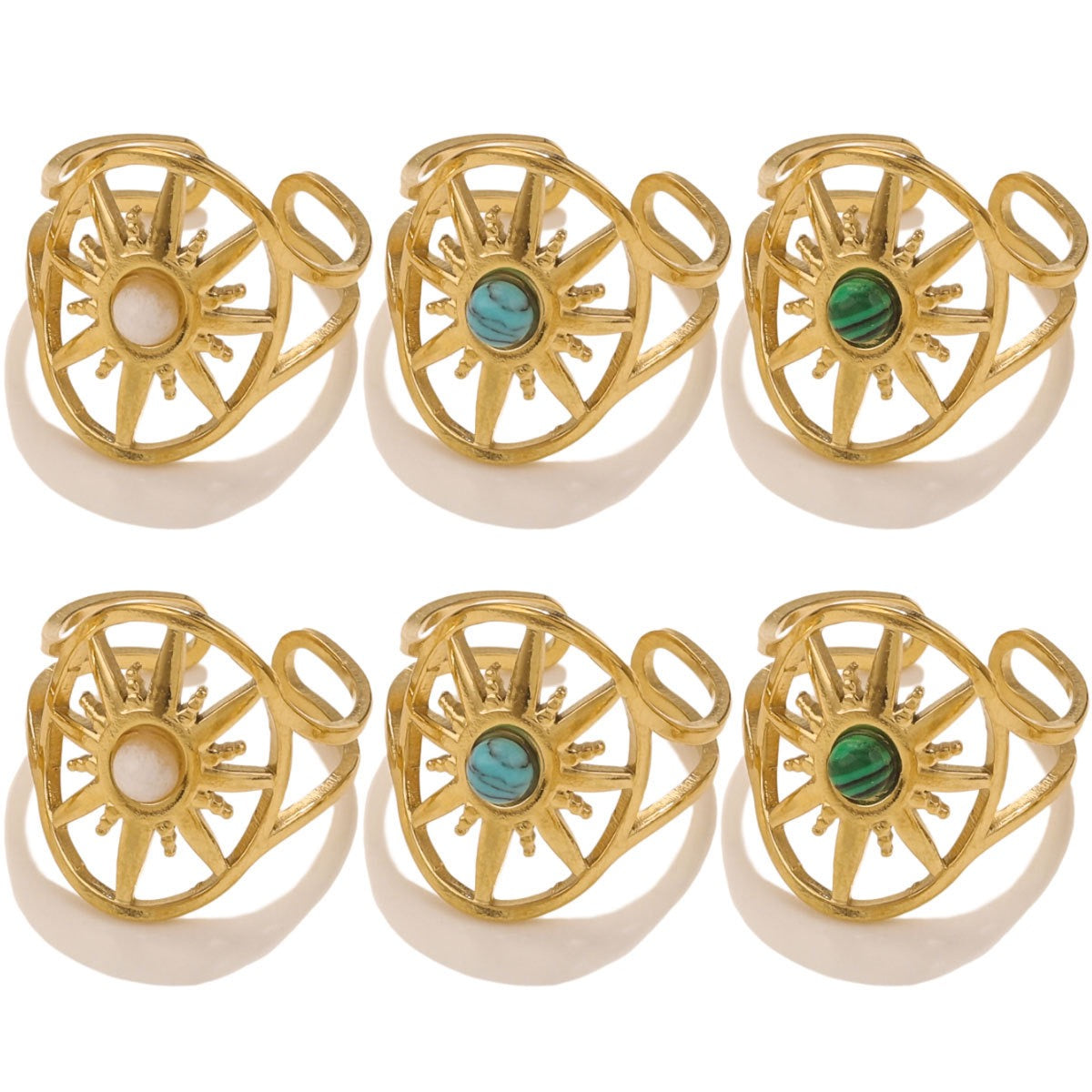 Round stars rings