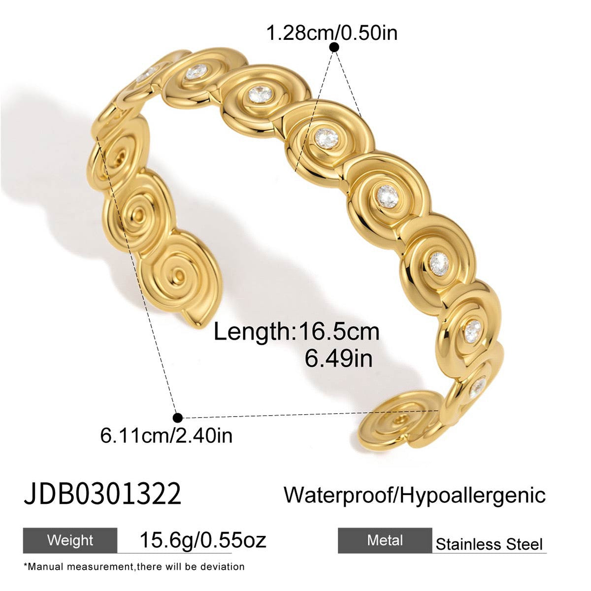 Swirl shells bangle