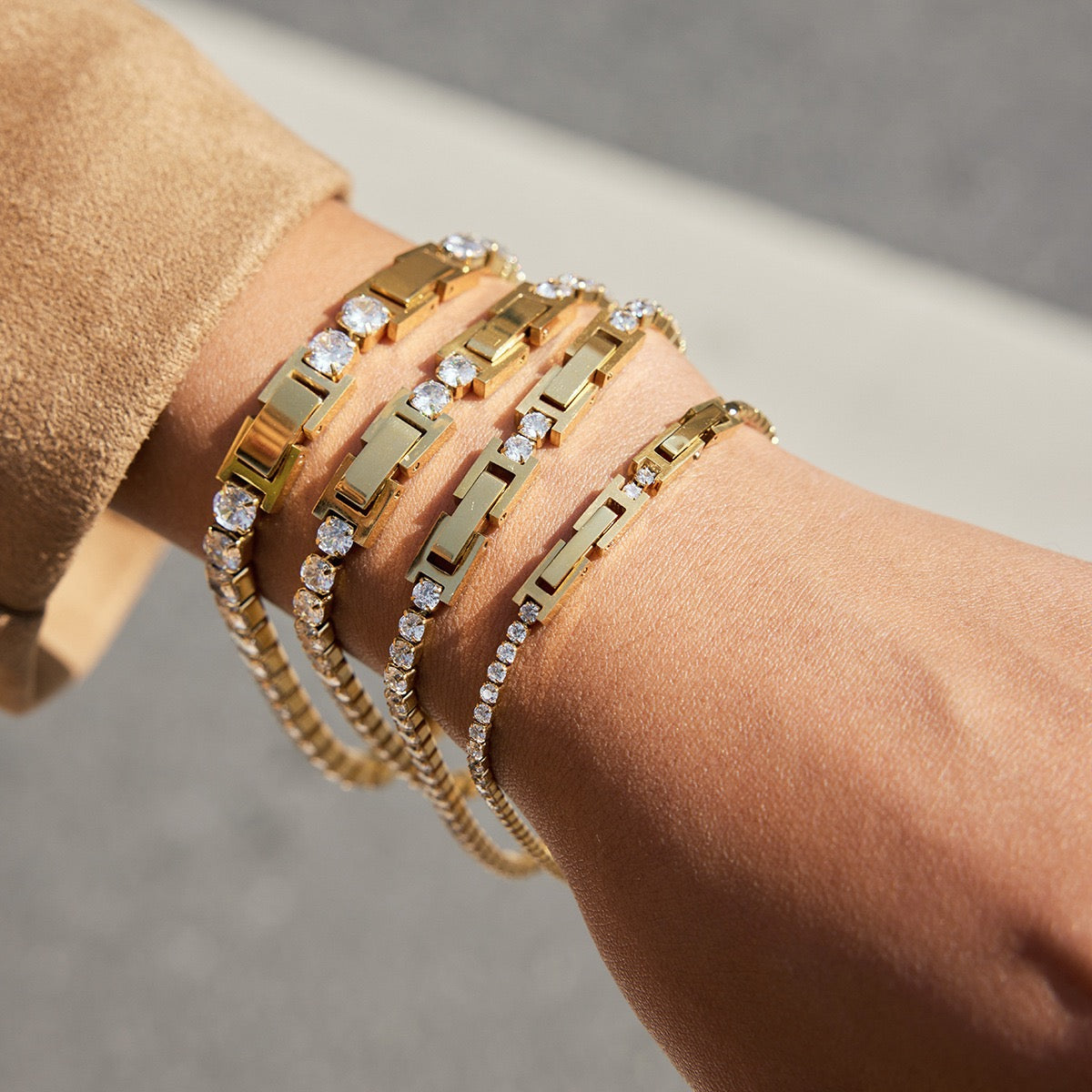 Tennis rock bracelets
