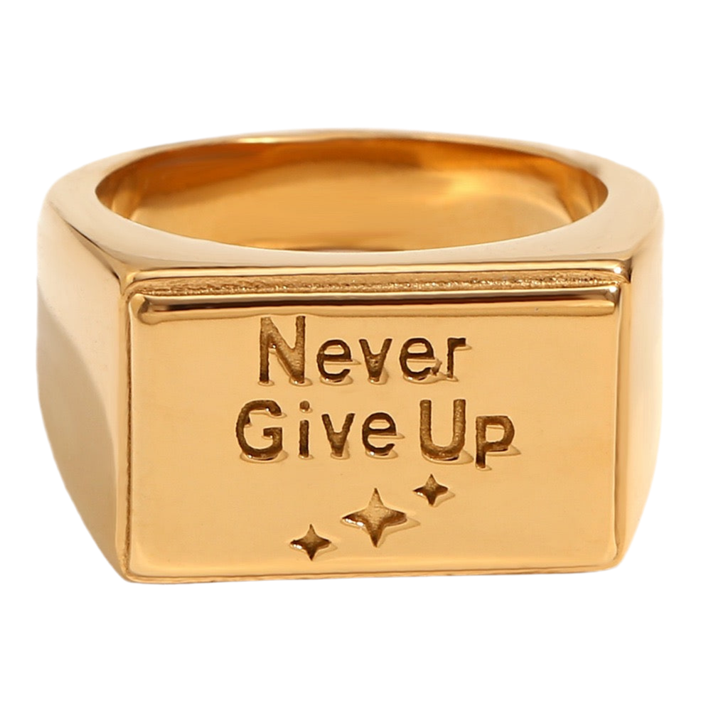 Never give up rings