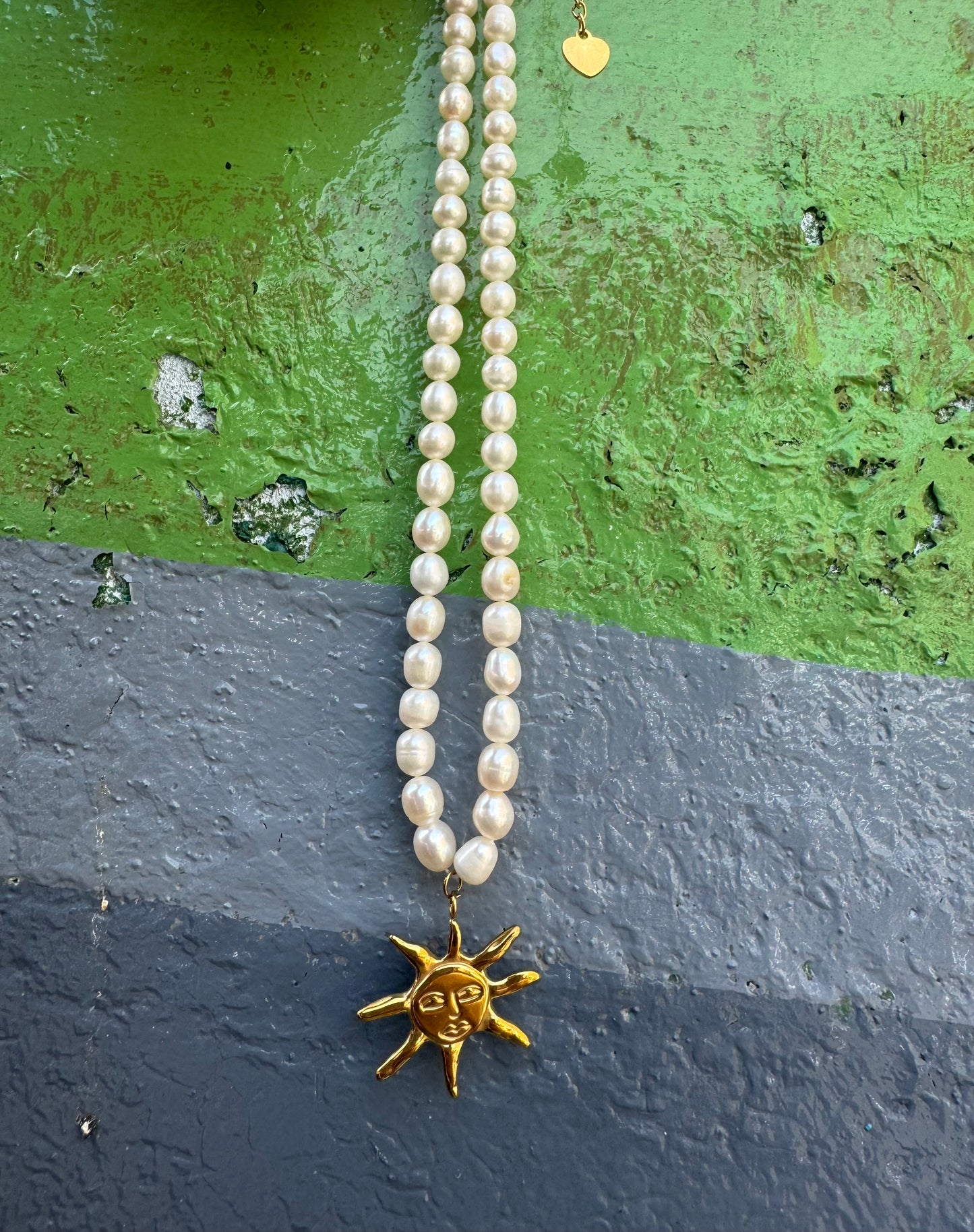 Lykke Freshwater pearl charm necklace