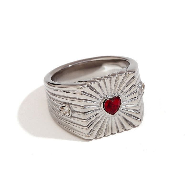 Celeste Heart Rings