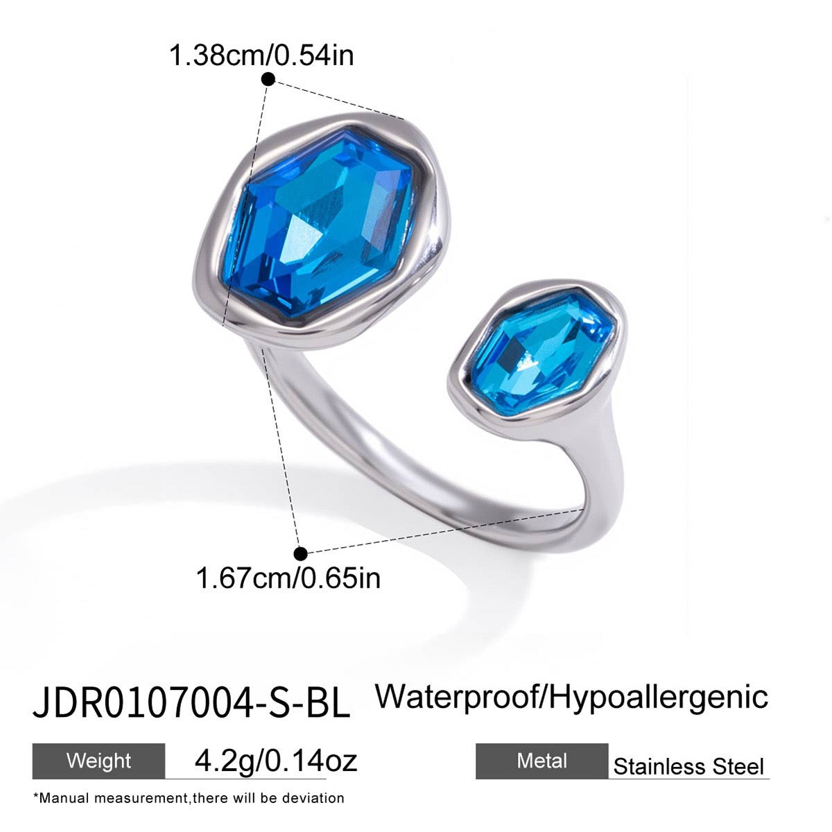 Emerald Orbit Duo Ring