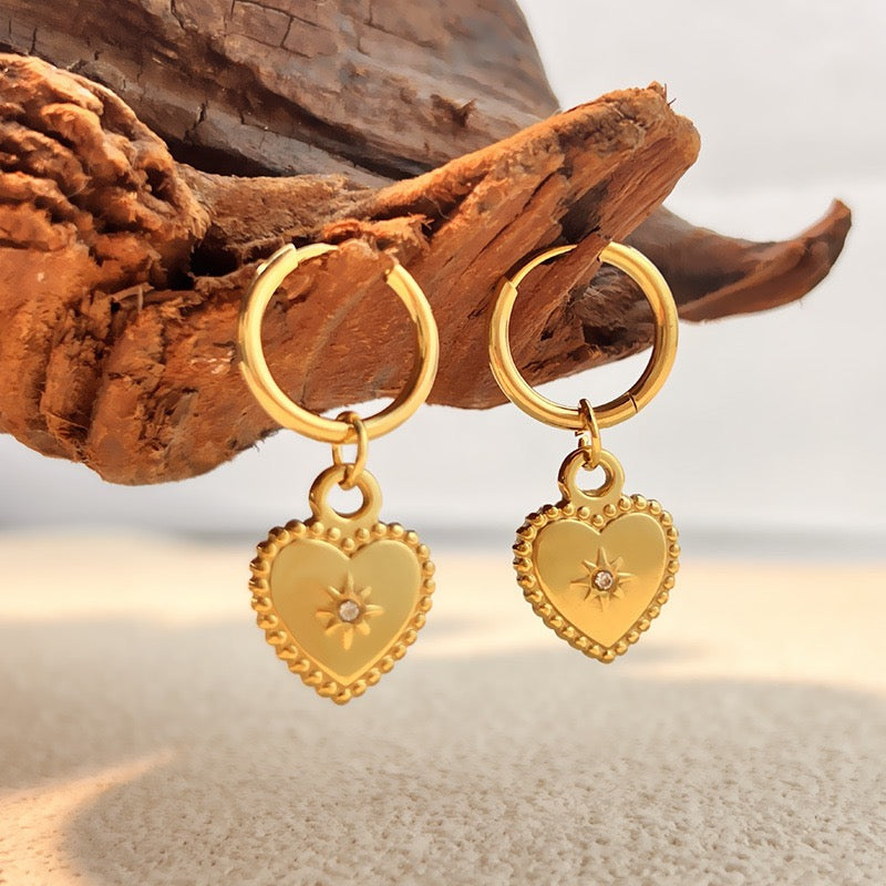 Vasper Heart hoop earrings