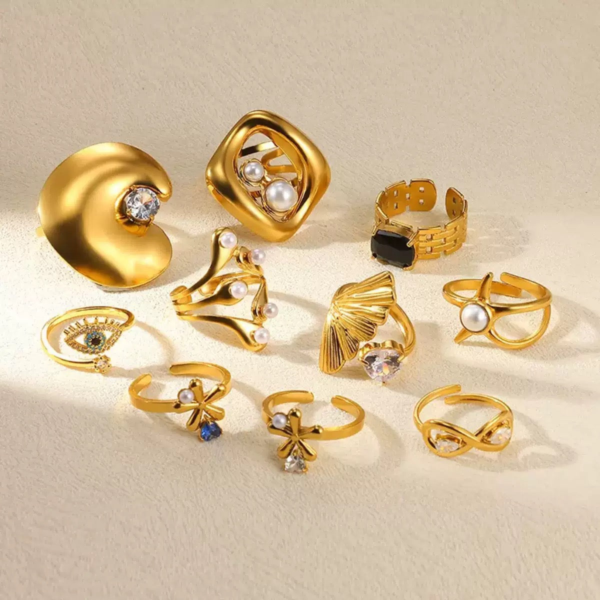 Pearly ocean starfish rings