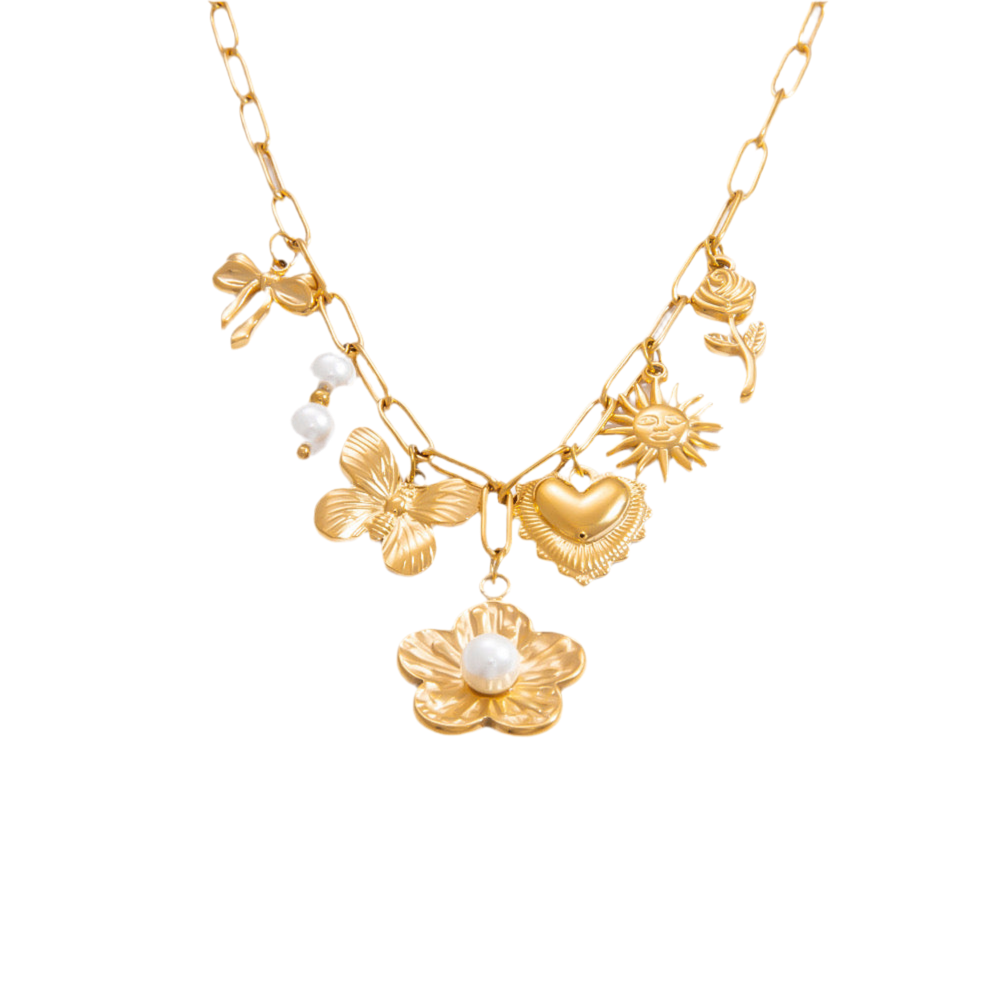 Bondi khloe flower summer necklace