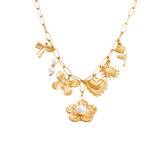 Bondi khloe flower summer necklace