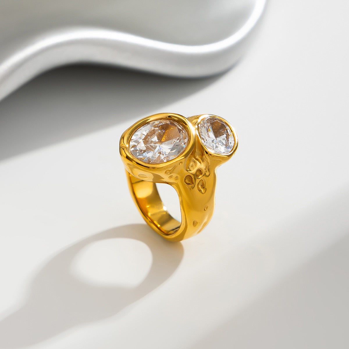 Starry night rock rings