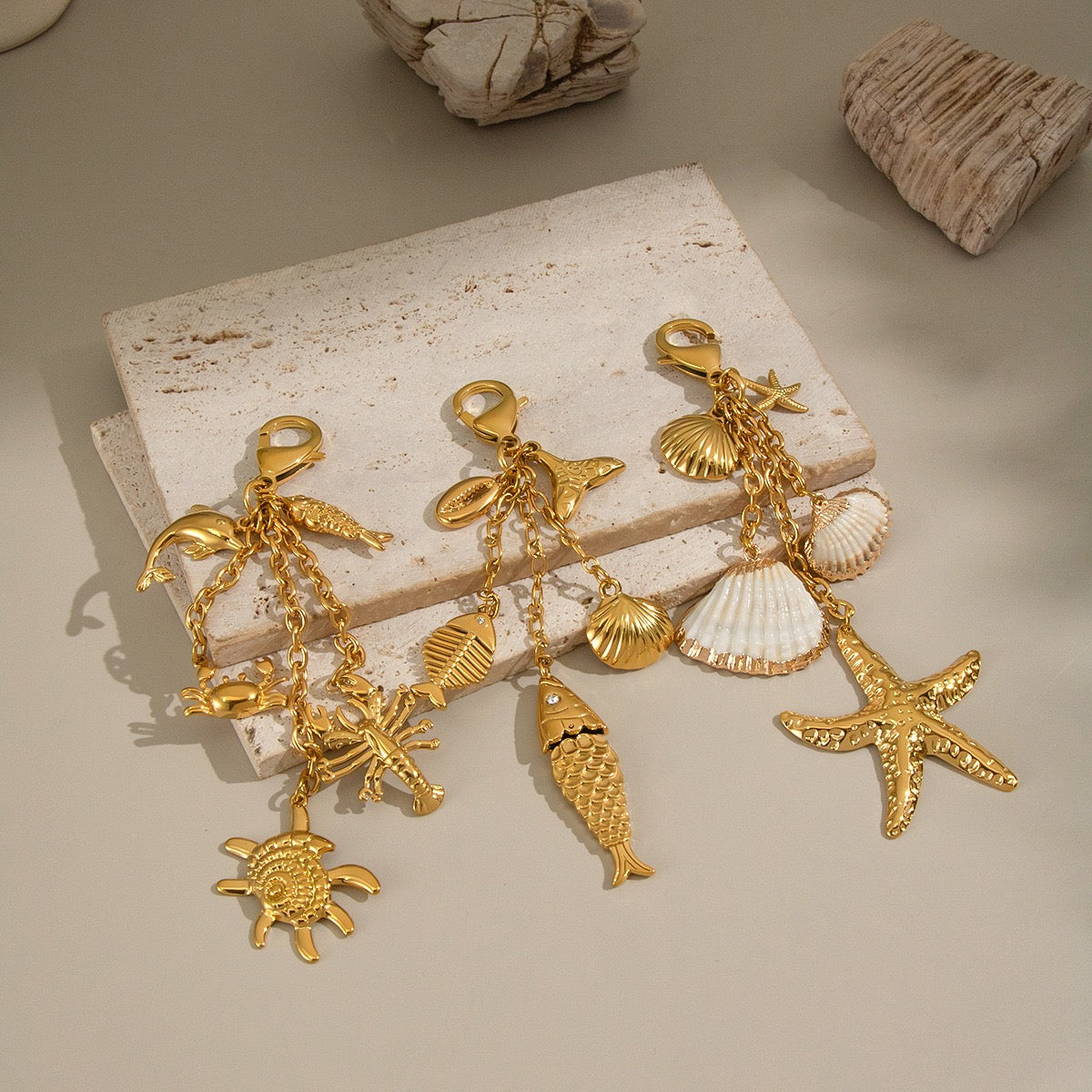 Beach side key chain / bikini pendant