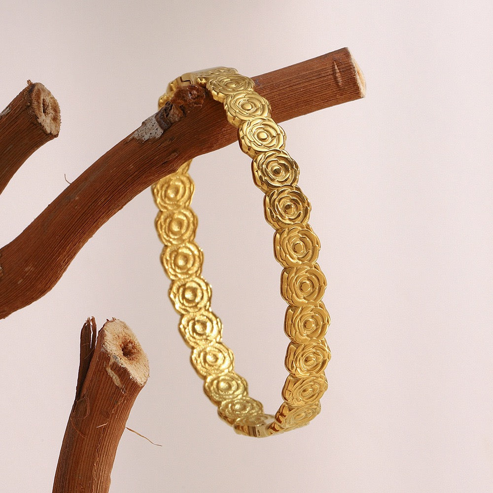 Camellia flower bangle