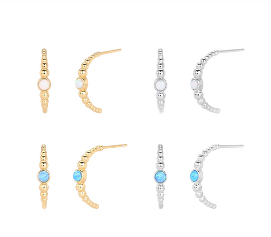 Malani Opal sterling silver earrings