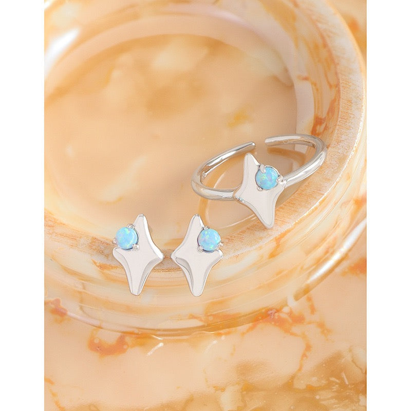 Celestia Opal Sterling Silver Ring