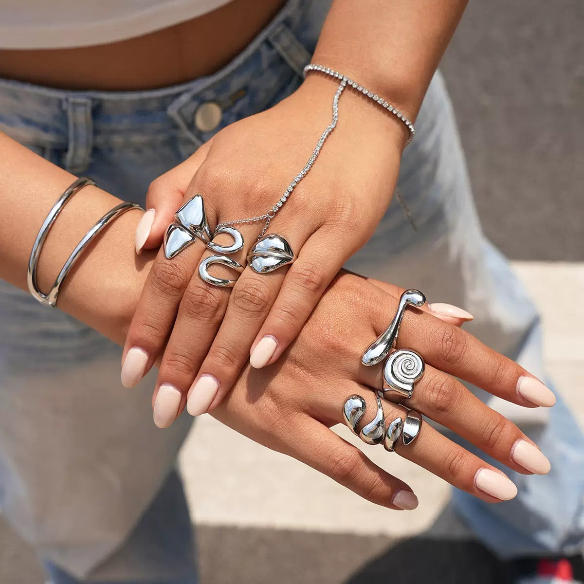 Silver paradise rings