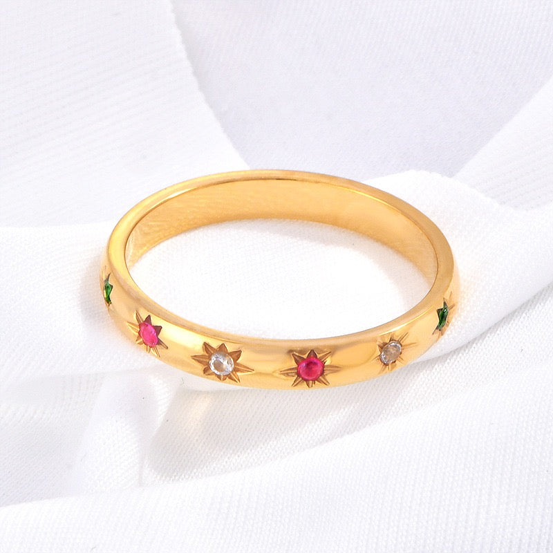 Rainbow stars ring