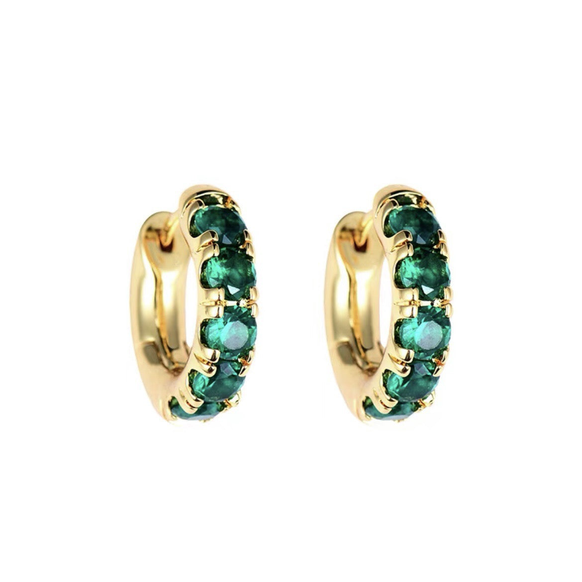 Joliana Classic green little hoops