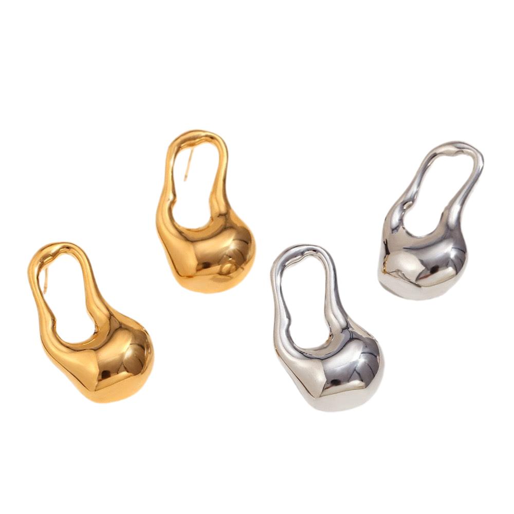 Oval hoops earrings