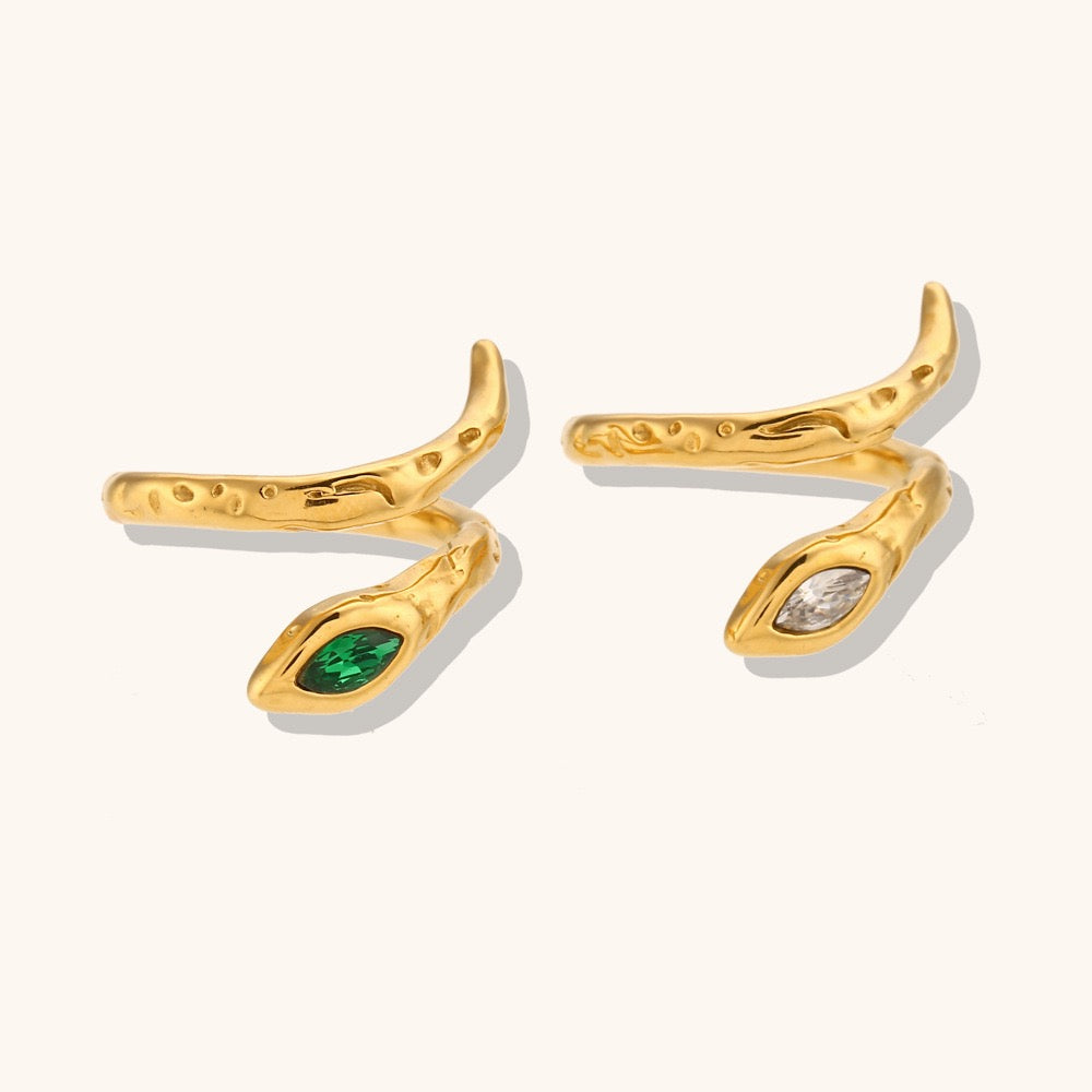 Egyptian snake tale rings