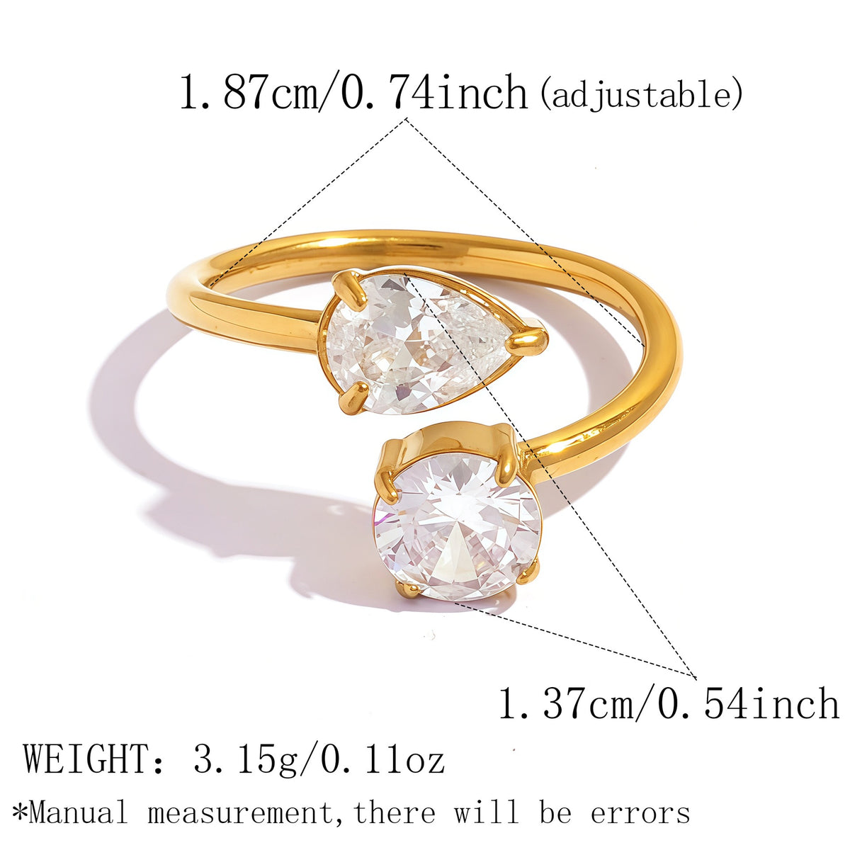 Cresia Cross stone rings
