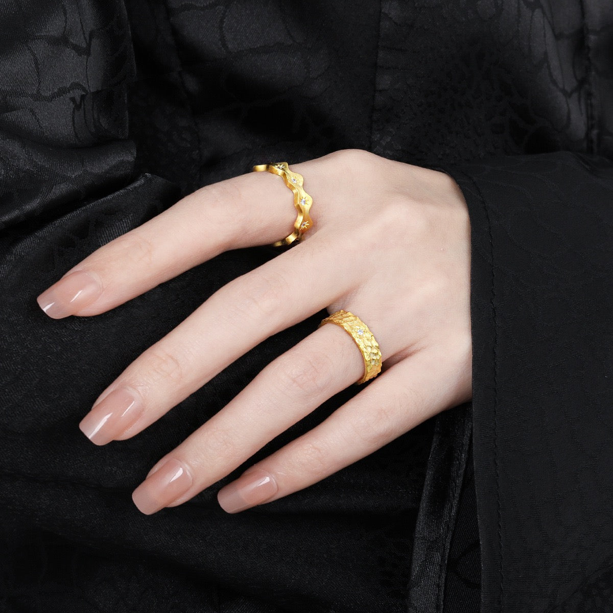 Colored Rock Sterling Silver Ring