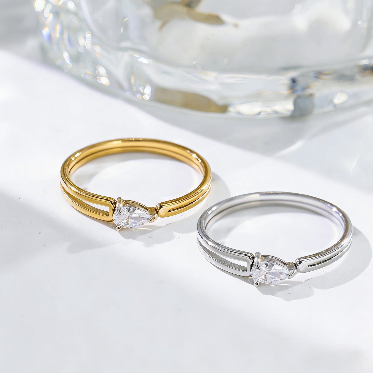 Dainty rock knots rings