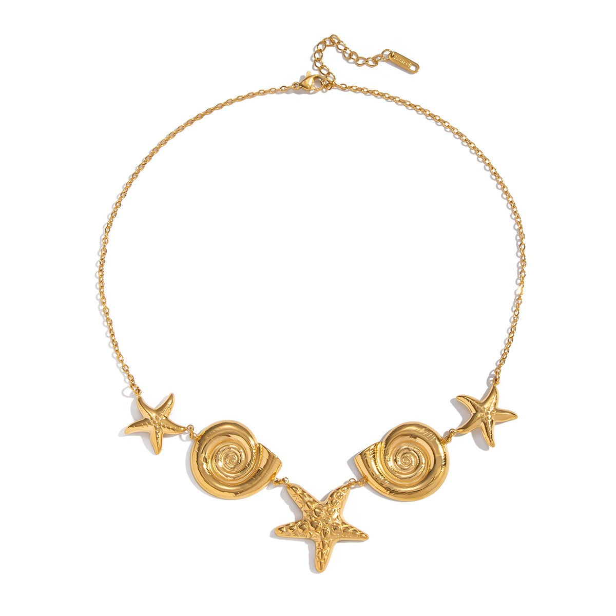Swirl starfish necklace