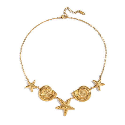 Swirl starfish necklace