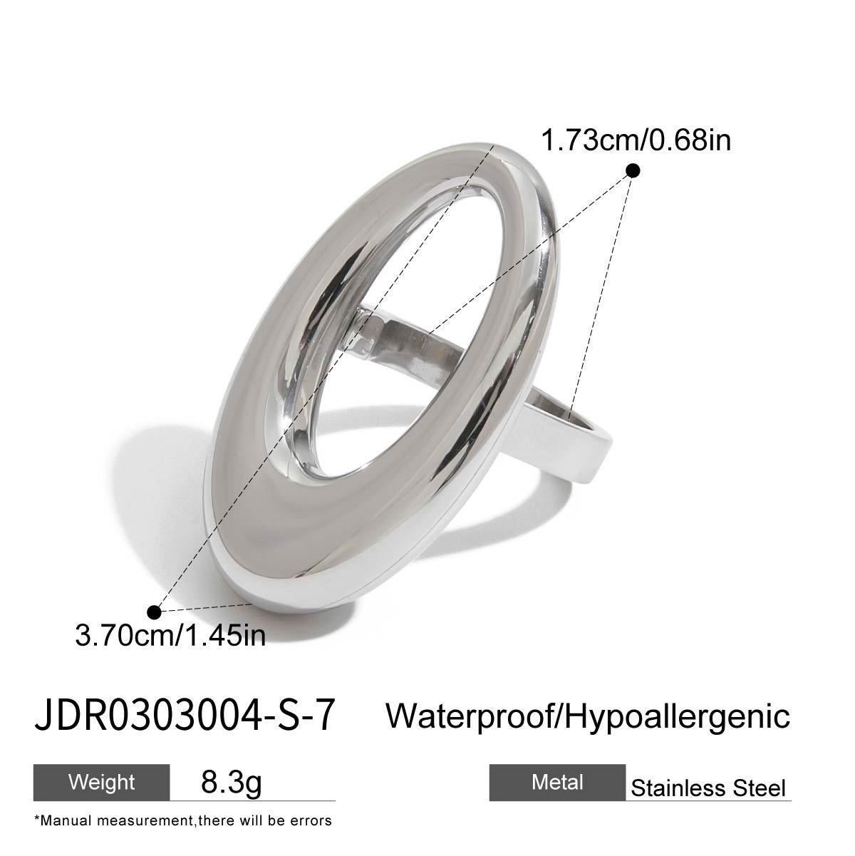Oval statement earrings