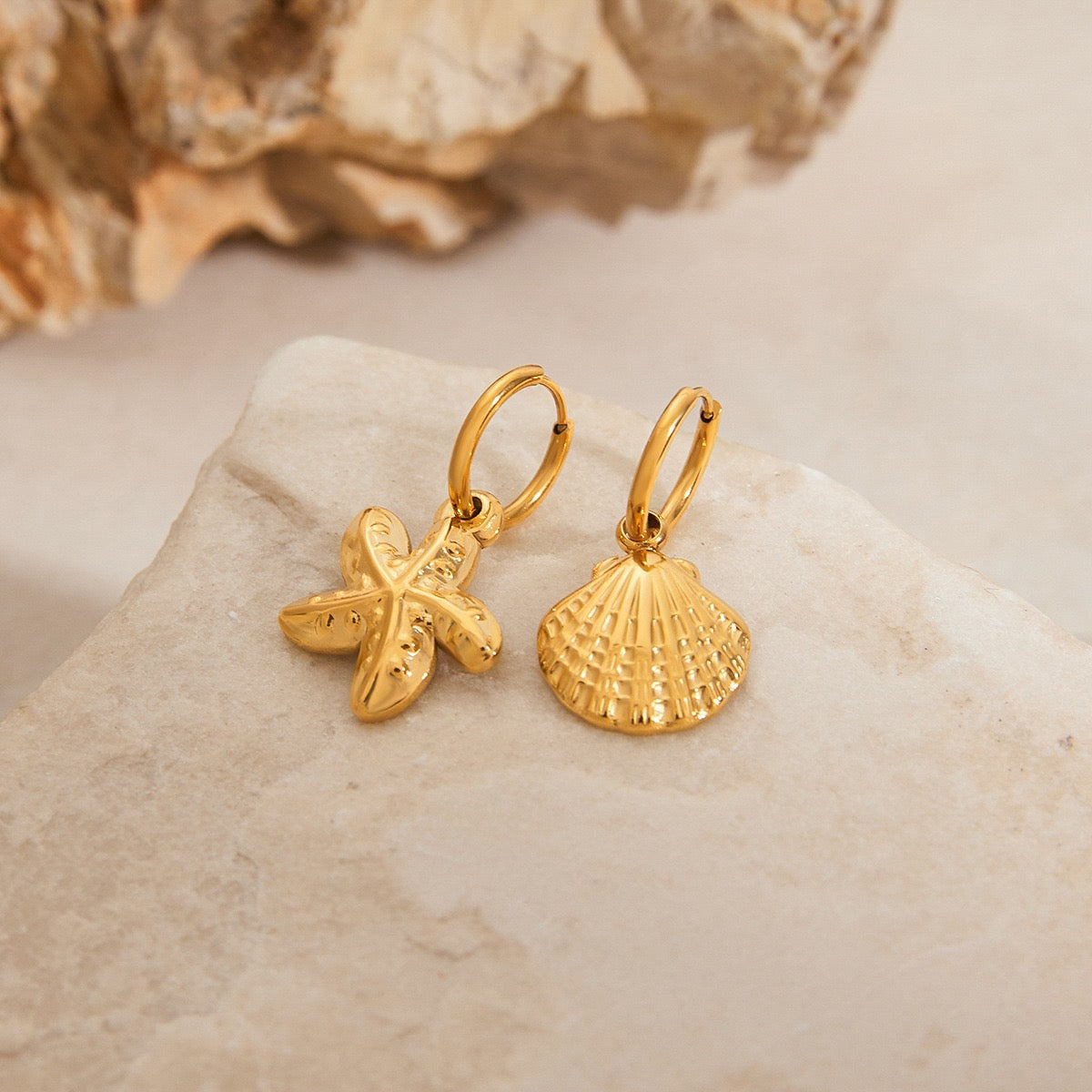 Starfish shell hoops