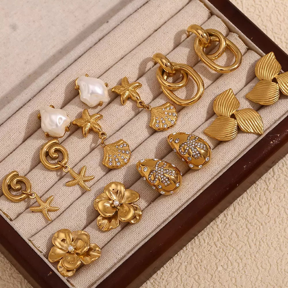 Starfish shell hoops