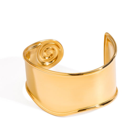 Swirl statement bangle