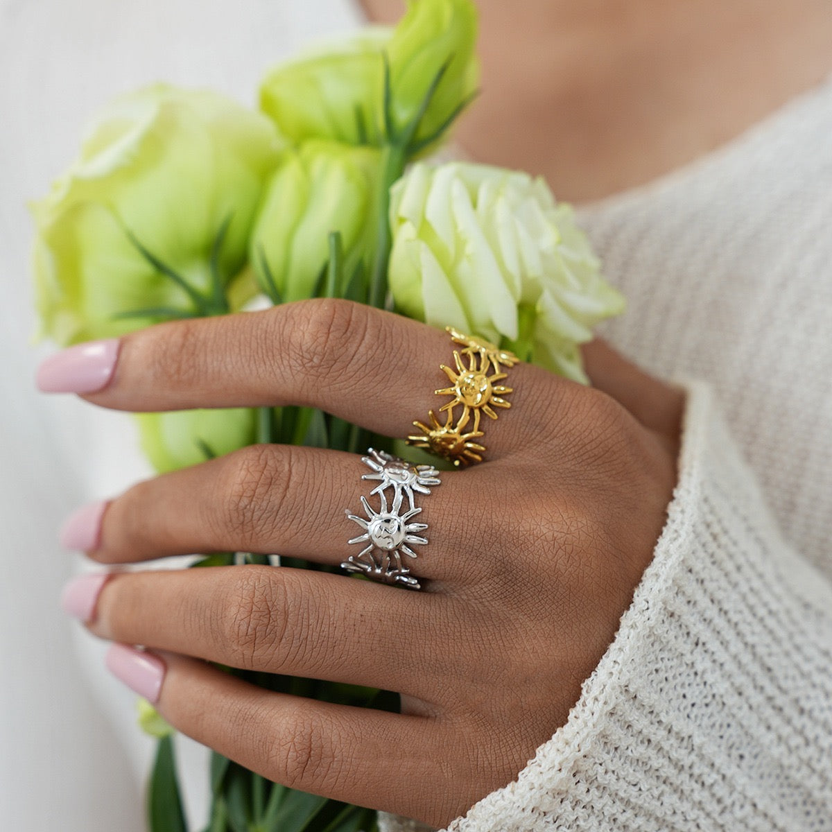 Sun band rings