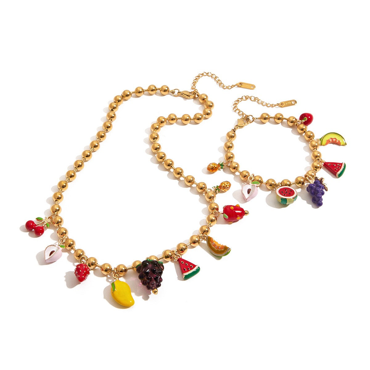 Strawberry fruit charm set collection