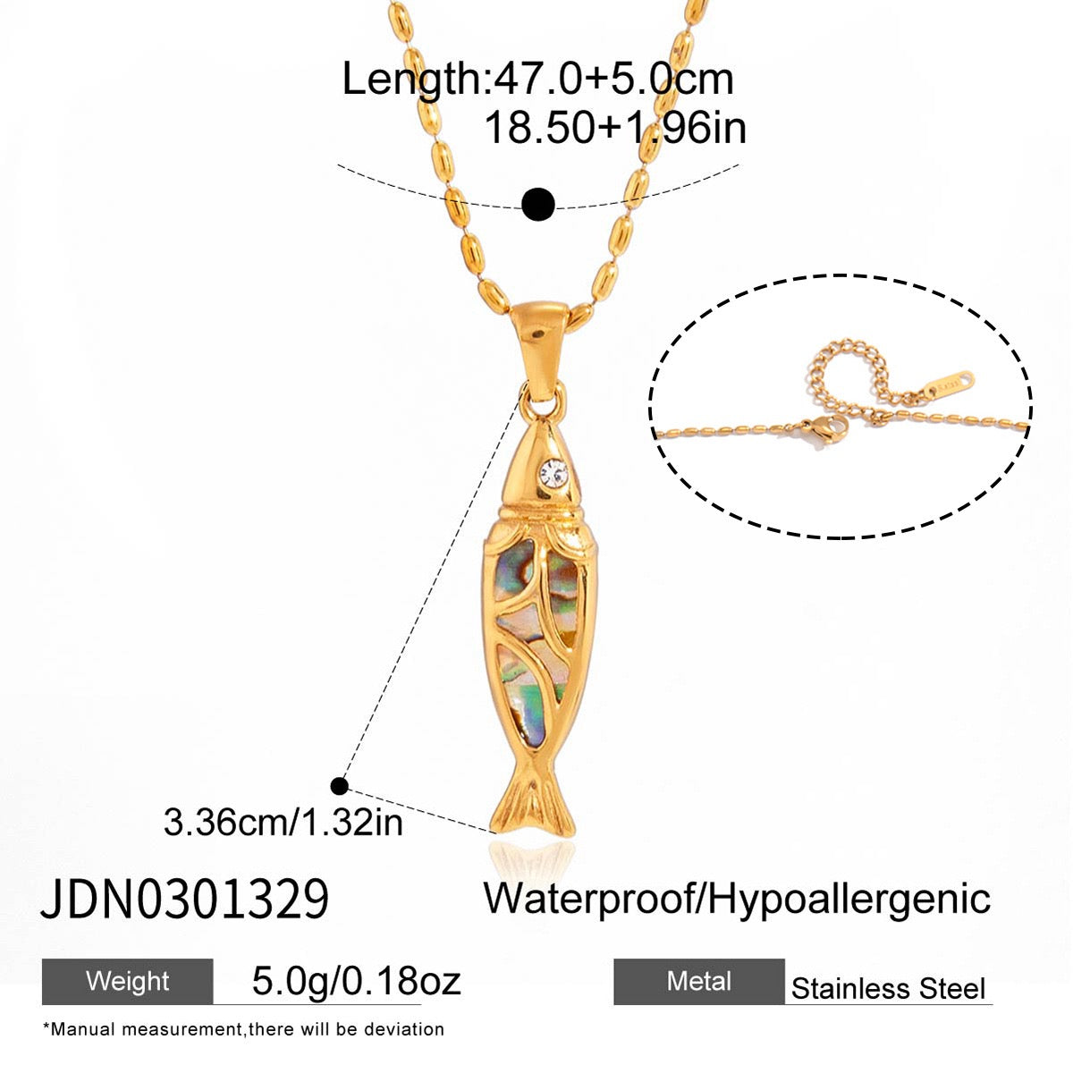 Fish pendant necklace