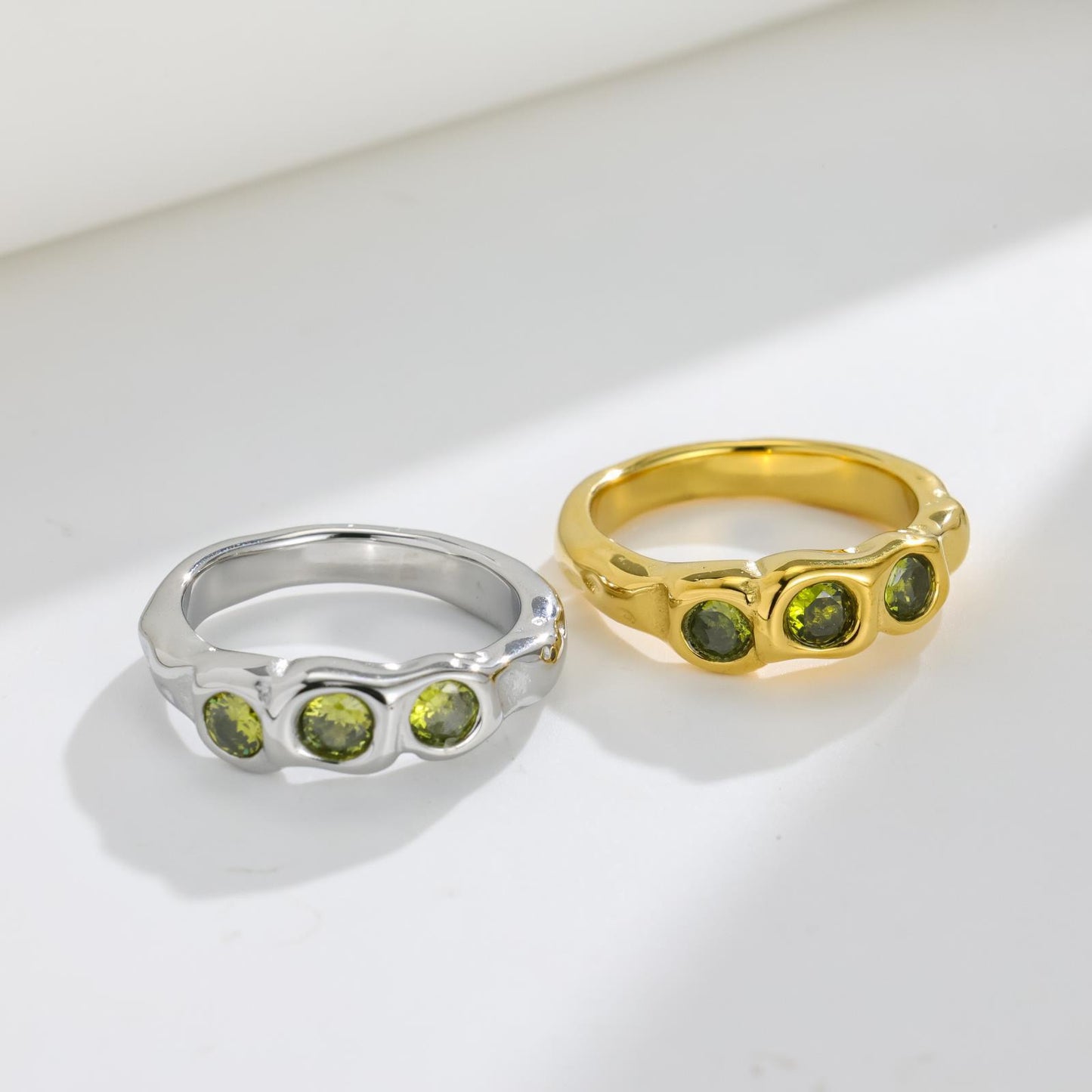 Starry night rock rings