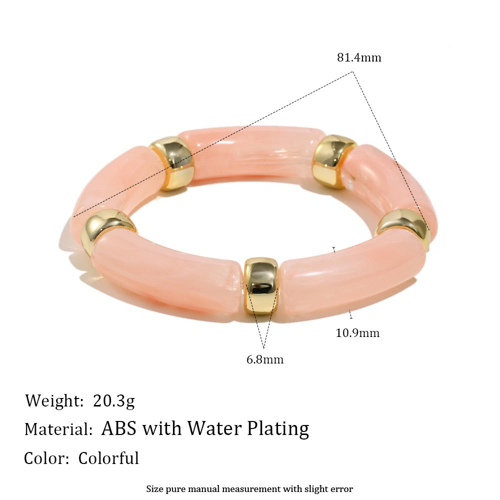 Acrylic rainbow summer bangles