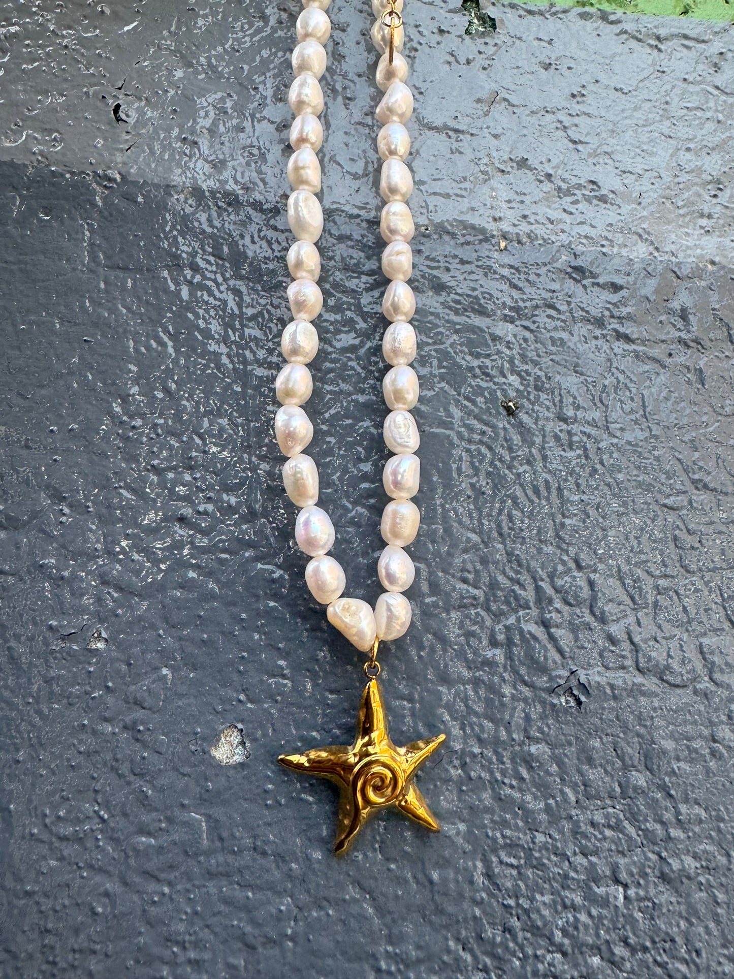 Lykke Freshwater pearl charm necklace