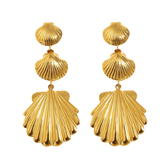 Three shells earrings