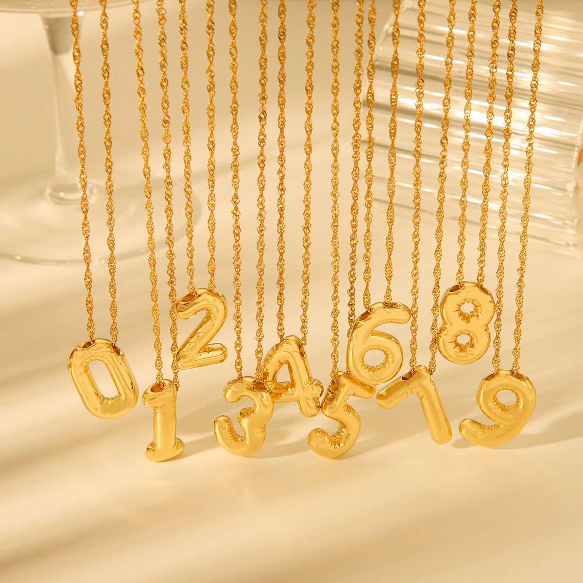 Bubble number necklace