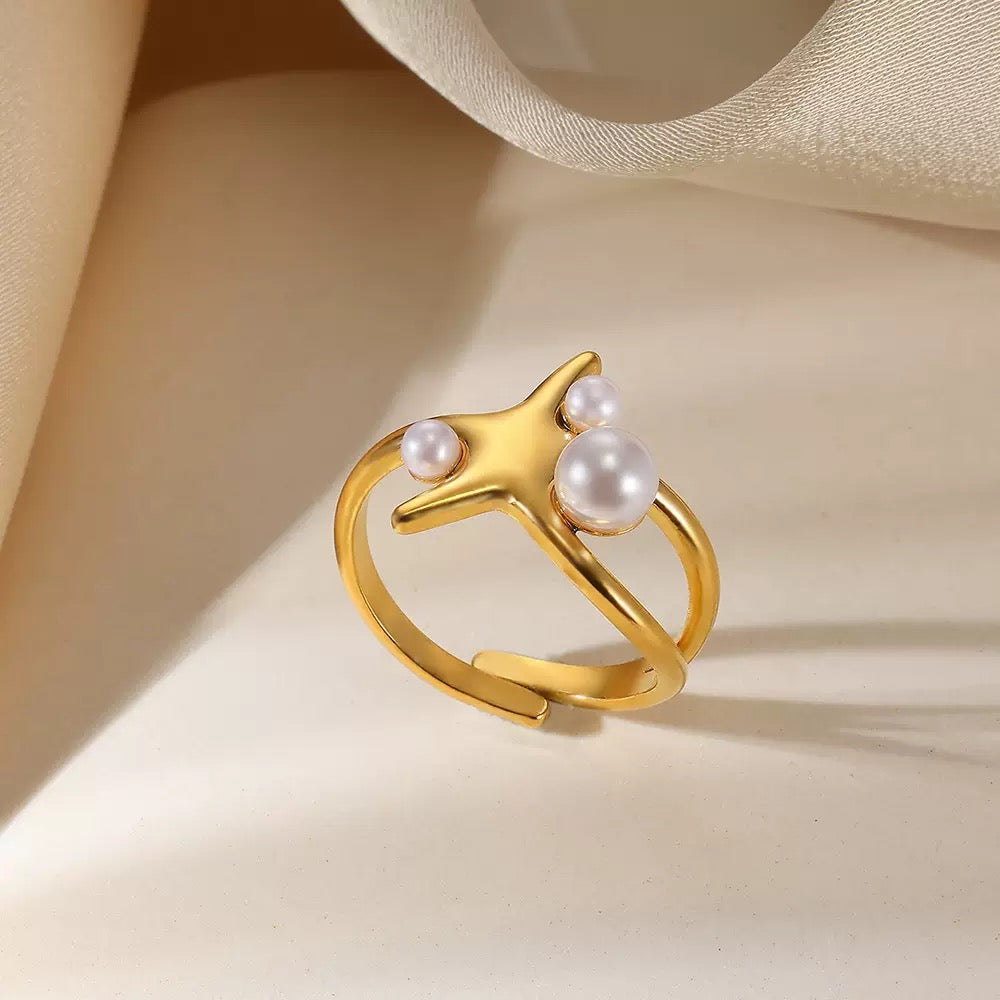 Pearly ocean starfish rings