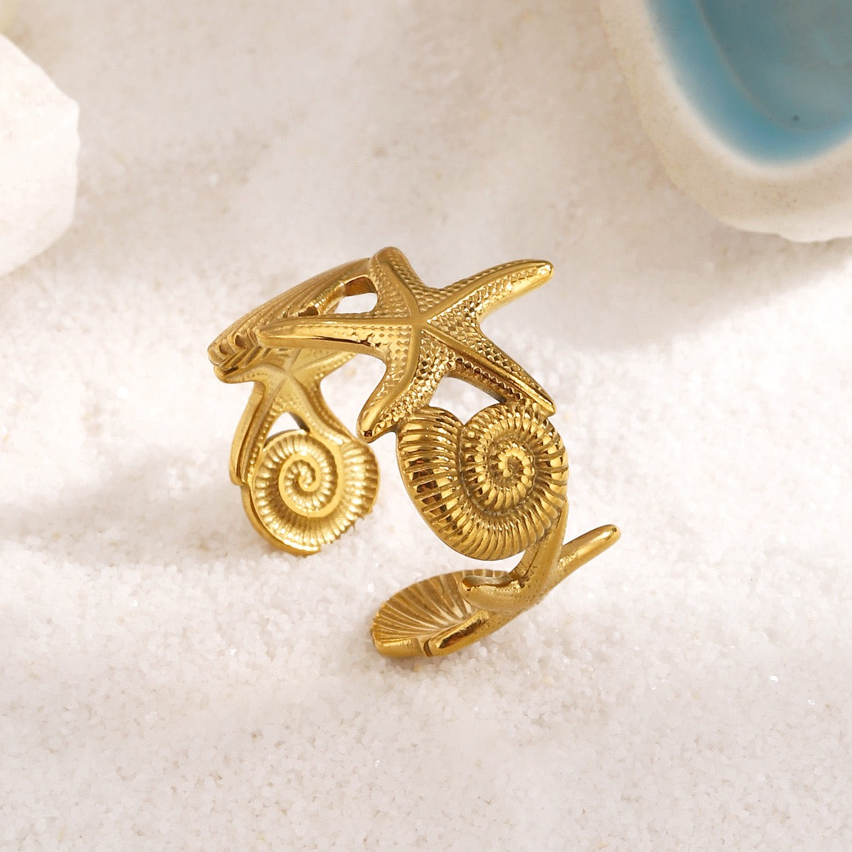 Starfish Shell band rings