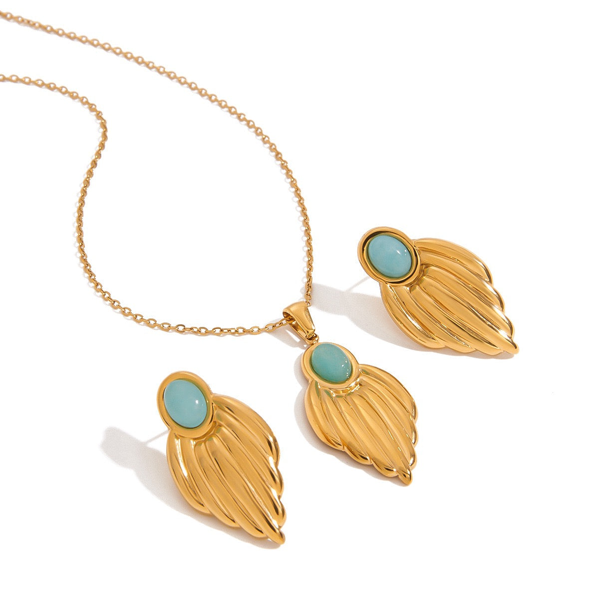 Blue ocean earrings