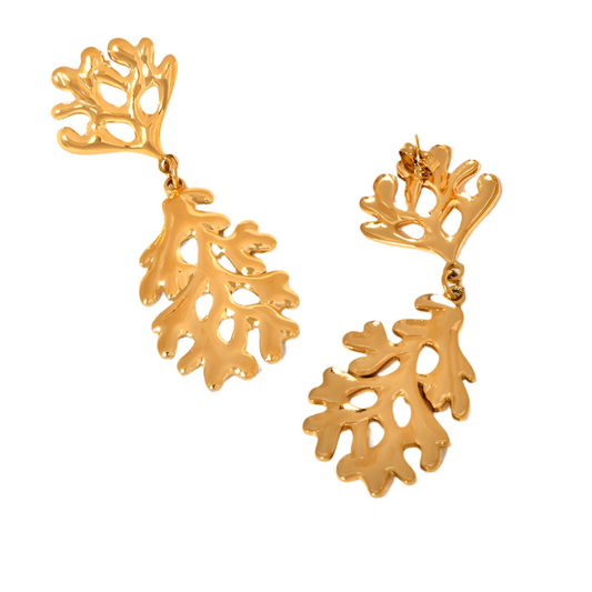 Ingrid Sea theme coral earrings